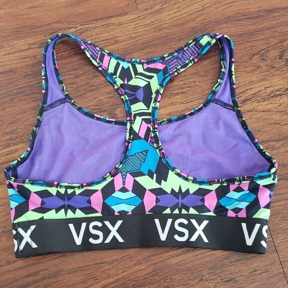 Victorias Secret VSX Women's Colorful Geometric Sports Bra Size M - Picture 2 of 3